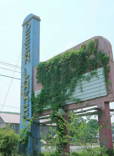 abandoned drive-in theater sign Deer Park PA