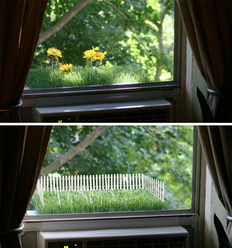 window air conditioner garden