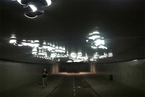 reactive tunnel sculpture eindhoven
