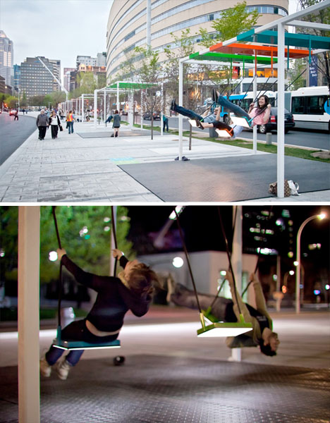 Interactive Urban Art Swings Montreal