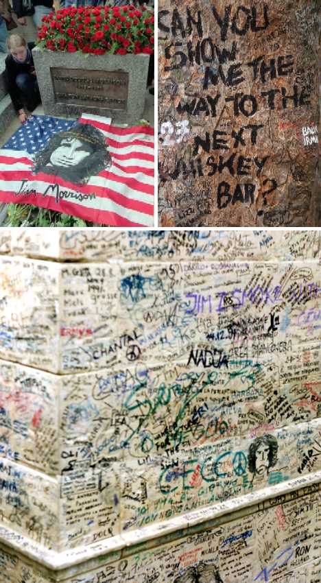 Jim Morrison's grave graffiti Paris