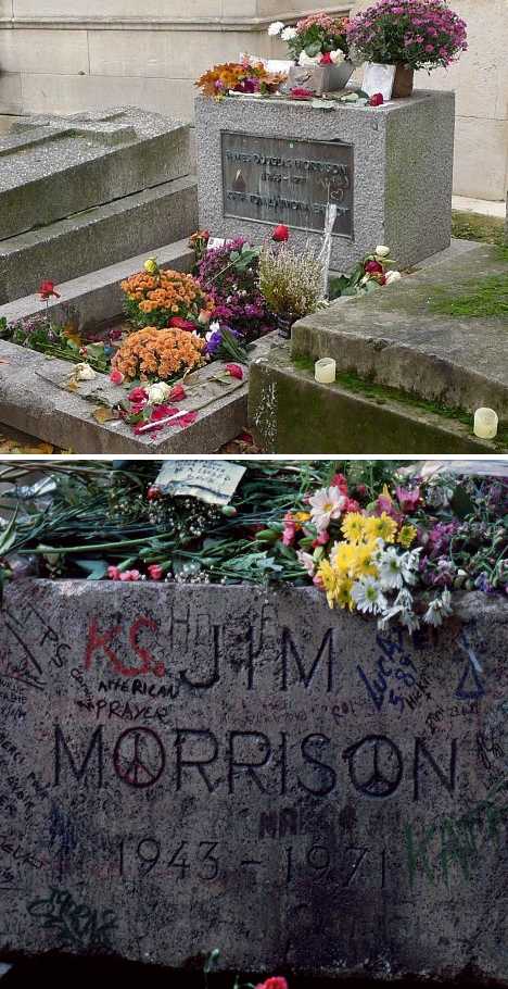 Jim Morrison's grave Paris