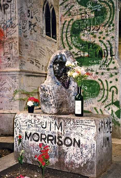 Jim Morrison's grave Paris
