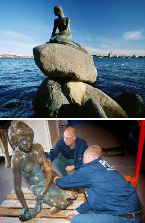The Little Mermaid Denmark vandalized