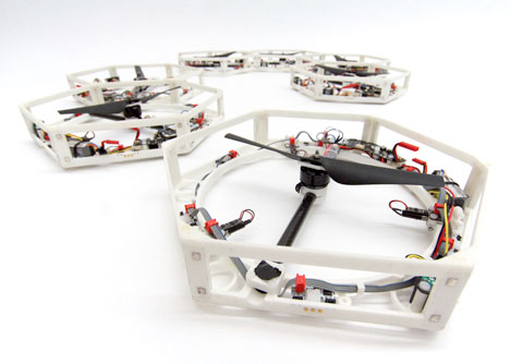 Helicopters 3D Printed Self Assembling Drones