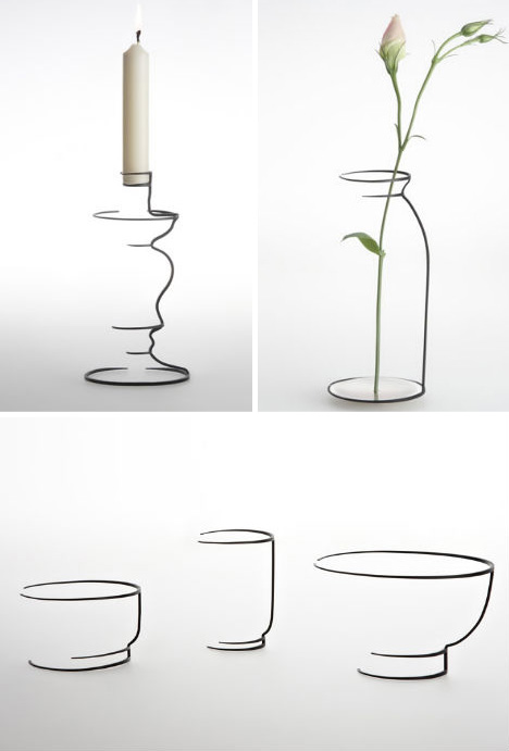 3d line minimalist vases