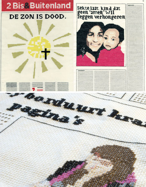 Embroidered Art Newspaper