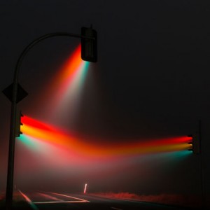 Lucky Rainbow: Time Lapse Pics of Traffic Light Piercing Fog | Urbanist