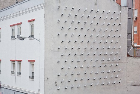 wall security cams art
