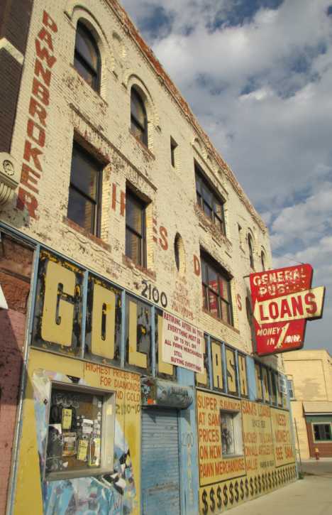 Sam's Loans closed pawnshop Corktown Detroit 