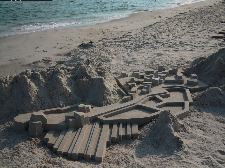 Sand Cities Geometric Architecture Sculpted from Beaches Urbanist