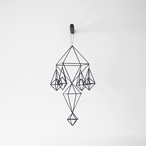 Hanging Aluminum Geometric Ornament Design 4 Himmeli 