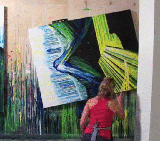 animated rotating canvass painting