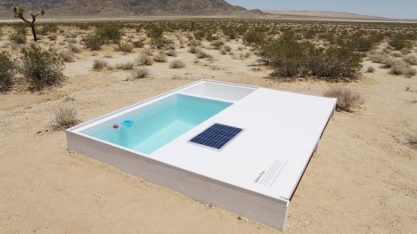 desert pool installation project