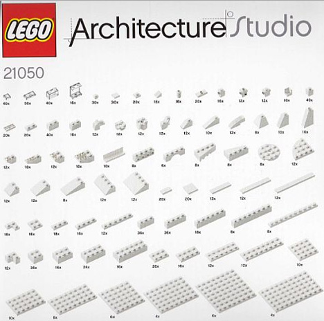 LEGO Architecture monochromatic 3
