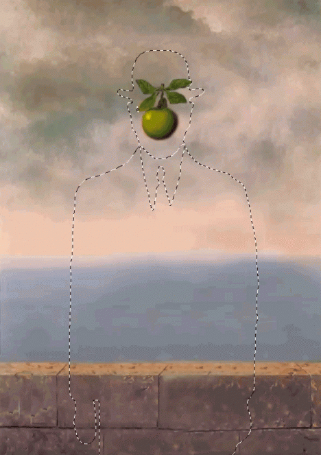edited famous apple painting