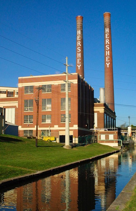 abandoned Hershey chocolate factory Pennsylvania smokestacks