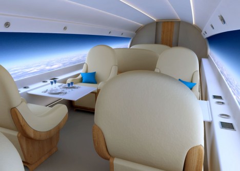 windowless jet panoramic projection