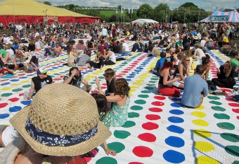 Biggest Twister Game Glastonbury 2011 1