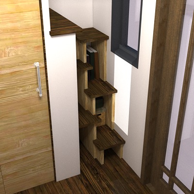 Compact Stairs Alternating Treads Tiny House