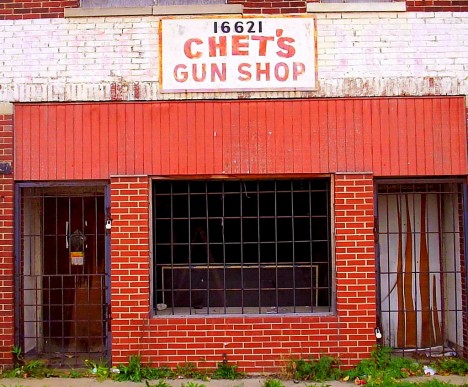 abandoned Chet's Gun Shop Detroit 2