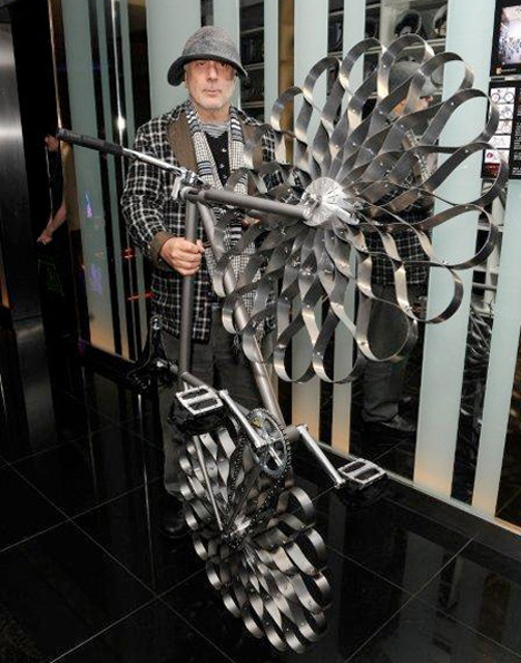 futuristic steel wheel bicycle 2