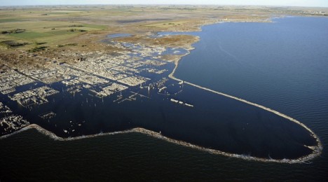 abandoned village from above