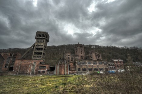 abandoned mine winding tower Belgium 5a