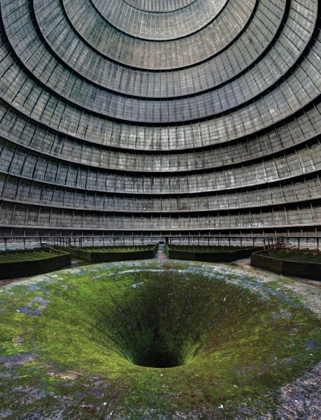 abandoned core moss covered