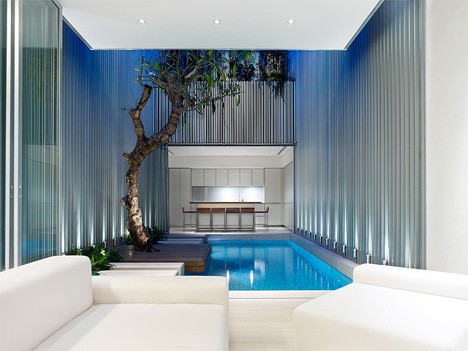modern pool interior courtyard 2