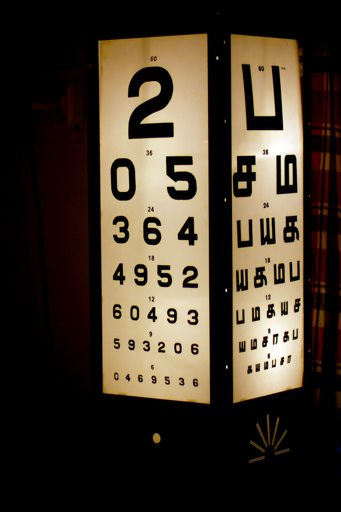 Eye Chart Lamp 