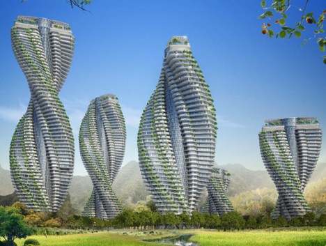 vertical cities twisting towers