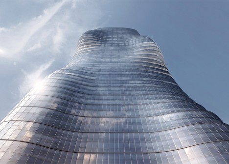 curved skyscraper shapely tower