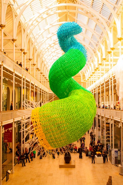 inflatable art three story sculpture