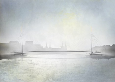 london minimalist bridge crossing
