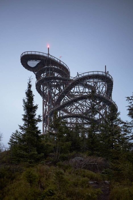 mountain spiral walkway