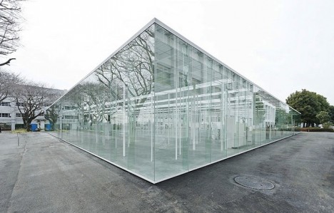 glass boxes japanese school