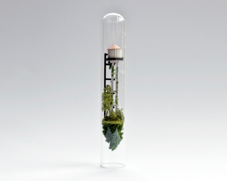 test tube glass sculpture