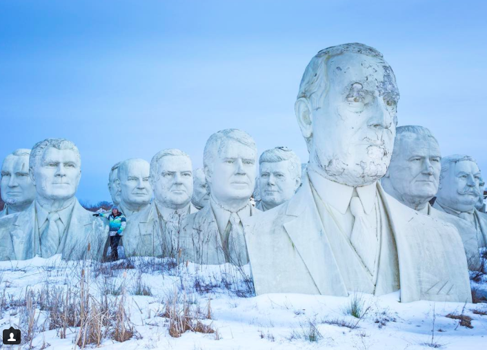 Presidential Graveyard 43 Colossal Statues Crumble in a Field Urbanist