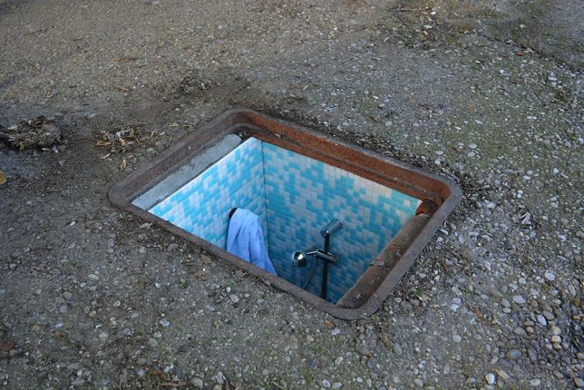 abandoned art manhole 1