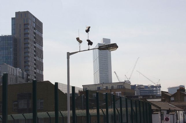 shoe on wire art