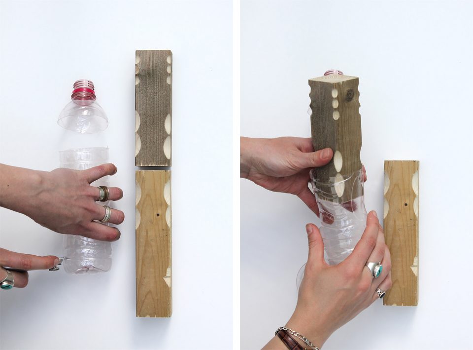 Junk Joinery Heated Plastic Scraps Connect Notched Wooden Furniture