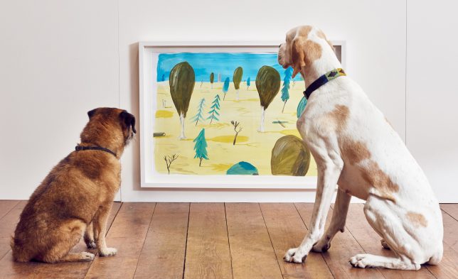 dogs with art