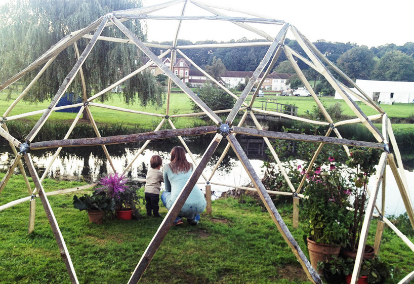 Modular DIY Dome Kit: Flexible Connectors Join Geodesic Wood Structures ...