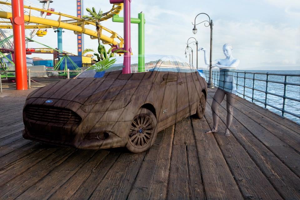 Urban Camouflage Nude BodyPainted Models Blend Into Built