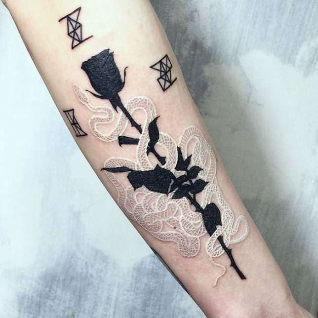 60 Ideas for White Ink Tattoos  Art and Design