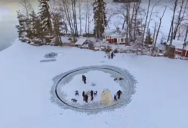 Winter Carousels: Circular Spinning Ice Islands Carved with Chainsaws -  WebUrbanist