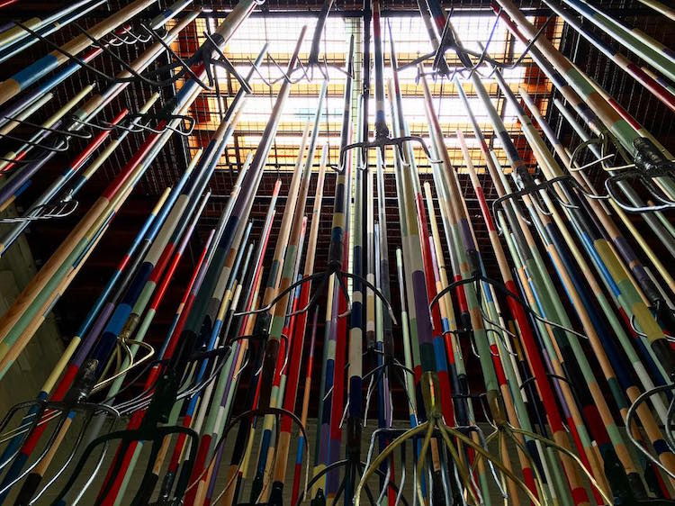 Raining Pitchforks Artist Lures Visitors Under 300 Spikey Forks of