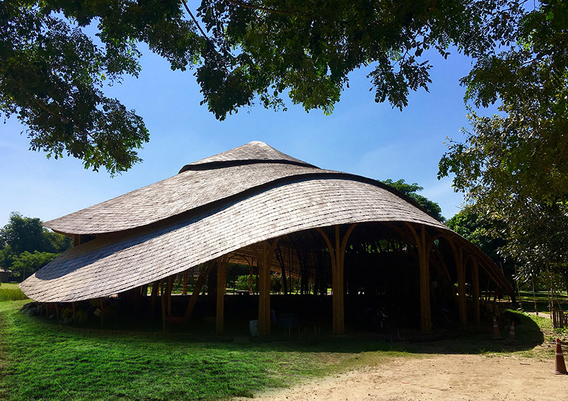 Zero Carbon All Bamboo Sports Hall Features Organic 50 