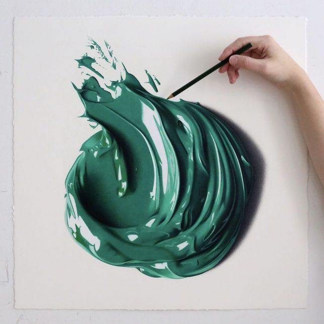 Art of Deception Pencil Drawings Look Like Colorful 3D Splashes of